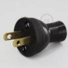 Enchufe negro con salida lateral en ángulo plano para lámparas para 2  conductores - SPCO4-2PN - Creative-Cables Colombia
